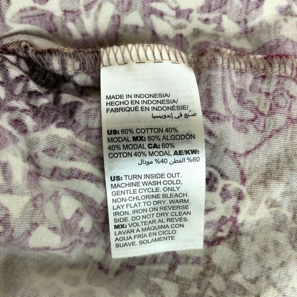 Chicos Zenergy Womens Burgundy & Gold Shimmer 3/4 Sleeve Top Size 3 / XL - Picture 5 of 5